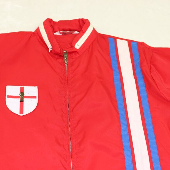 Vintage FIFA England UK Flag Soccer Football Windbreaker Zip Shell Jacket (XL) - Picture 4 of 8